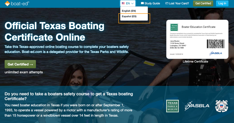 Boat-Ed Announces Spanish Language Courses Available | Boat Ed®
