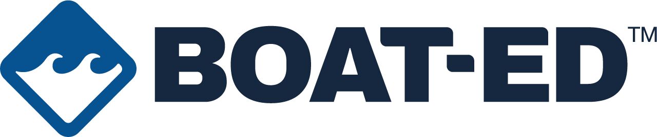 Boat-Ed logo on a white background. 
