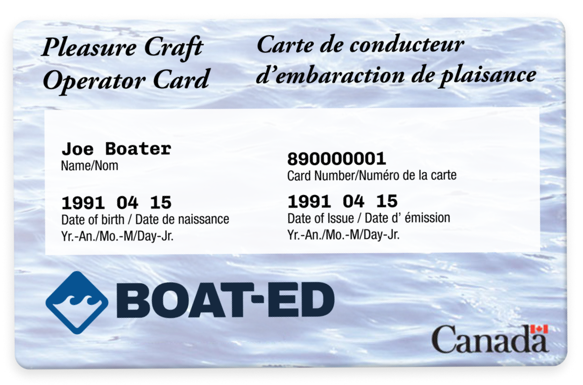 Image of the PCOC with Boat-Ed logo, Alberta boating license concept. 