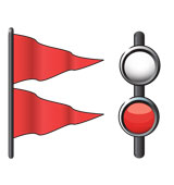 Illustration of the Gale Warning for boaters, gale force winds concept.