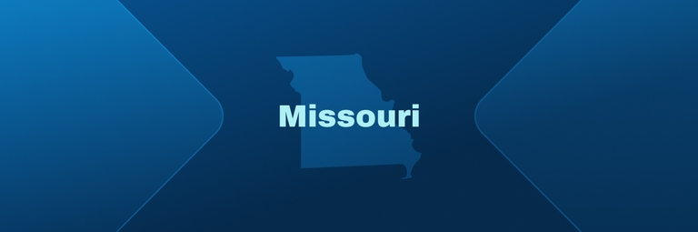 Image with state of Missouri, how to get a boating license in Missouri concept.