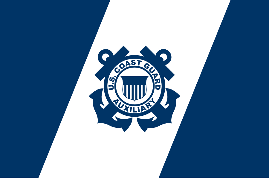 US Coast Guard Auxiliary flag illustration.