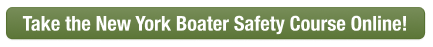 CTA button to take the New York boater safety course online, get a New York boating license concept. 