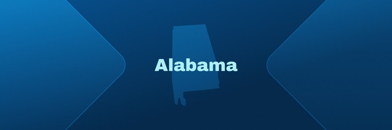 Image with state of Alabama, Alabama boating license cost concept. 