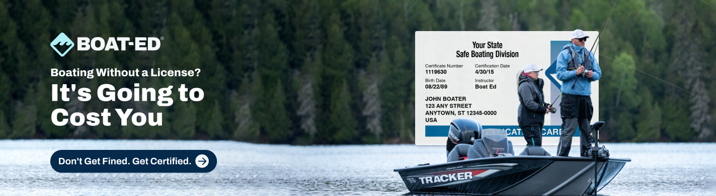 Landscape CTA with text it's going to cost you, do you need a boating license in California concept.