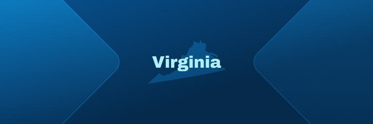 Image with state of Virginia, how to get your VA boating license concept. 