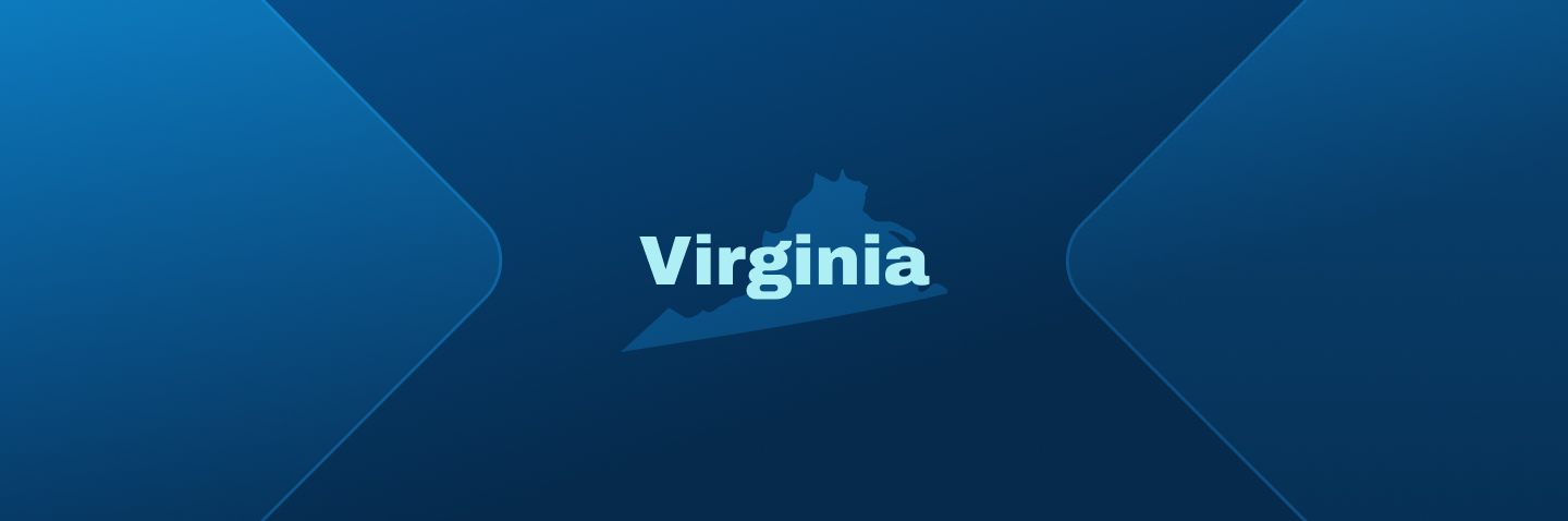 Image with state of Virginia, minimum age for Virginia boating license concept.