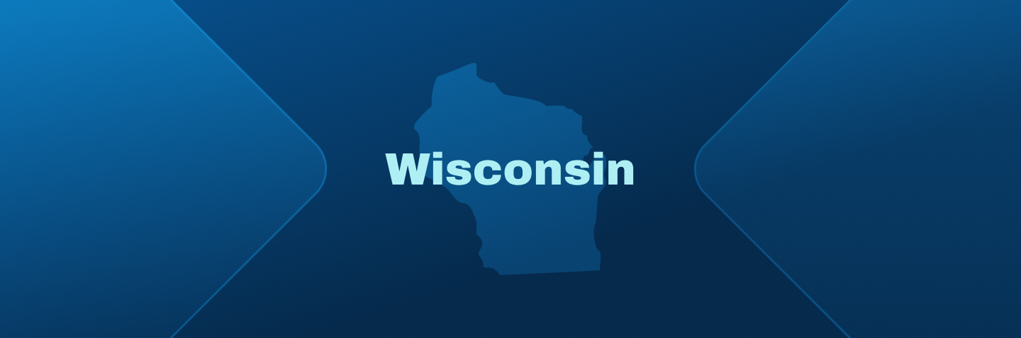 Image with state of Wisconsin, minimum age for Wisconsin boating license concept.