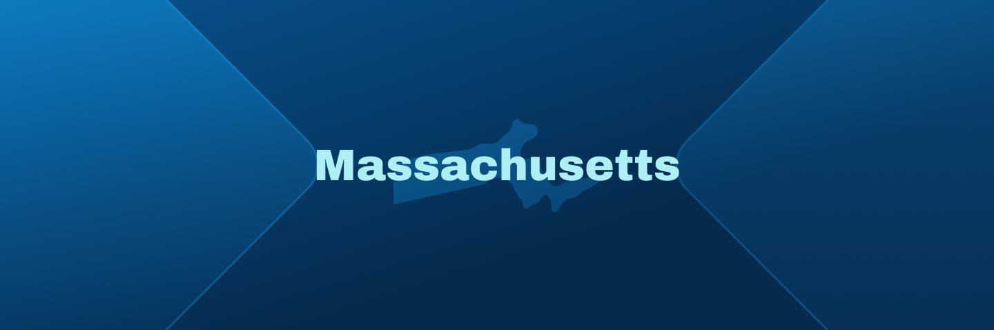 Image with state of Massachusetts, how to get your MA boating license concept.