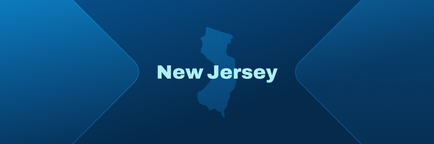 Image with state of New Jersey, do I need a New Jersey boating license concept. 
