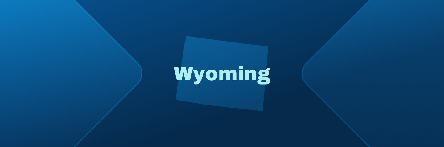Image with state of Wyoming, do I need a Wyoming boating license concept.