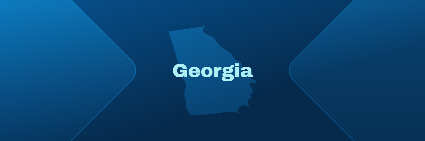 Image with state of Georgia, minimum age for Georgia boating license concept.