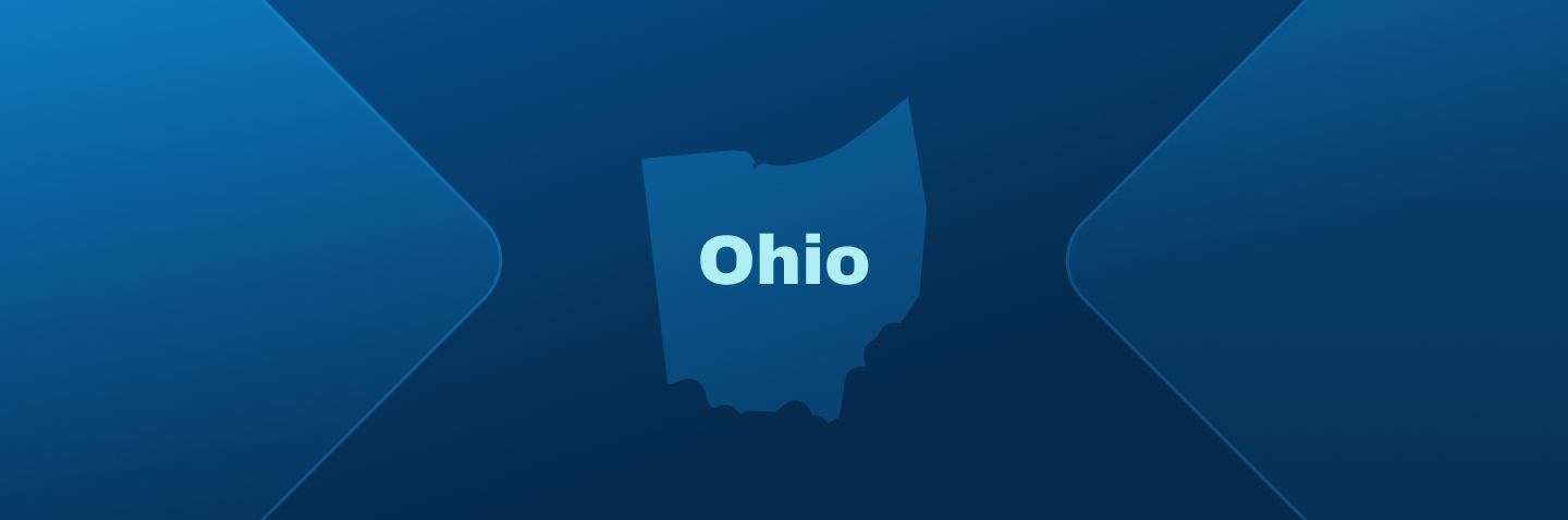 Image with state of Ohio, minimum age for Ohio boating license concept.