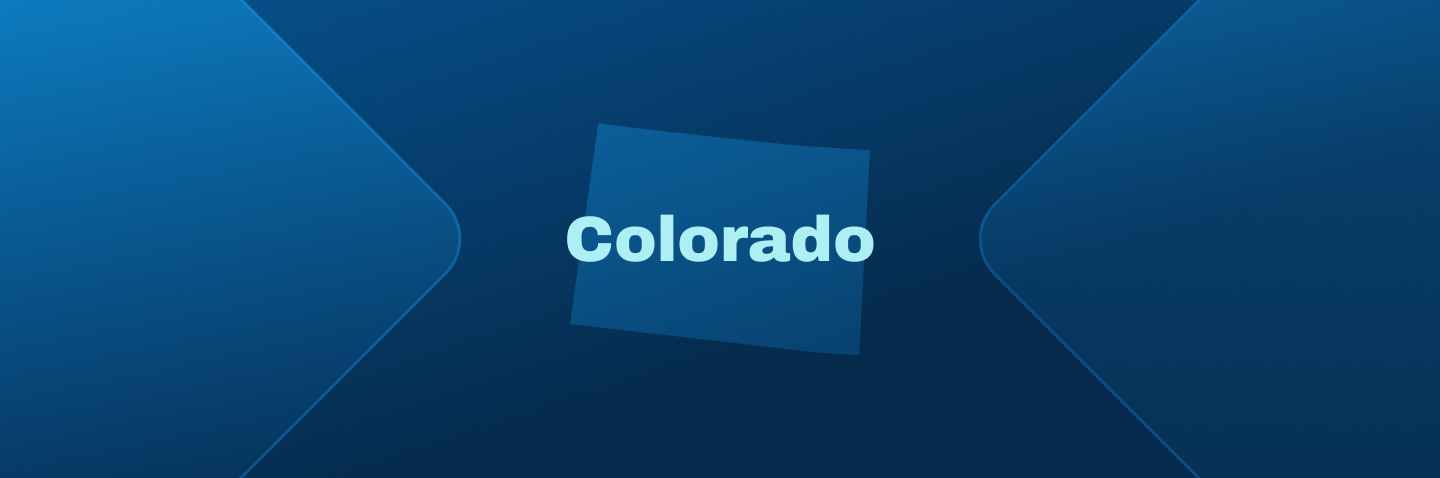 Image with state of Colorado, how to get your Colorado boating license concept.