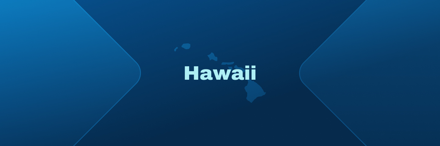 Image with state of Hawaii, how to get your Hawaii boating license concept.