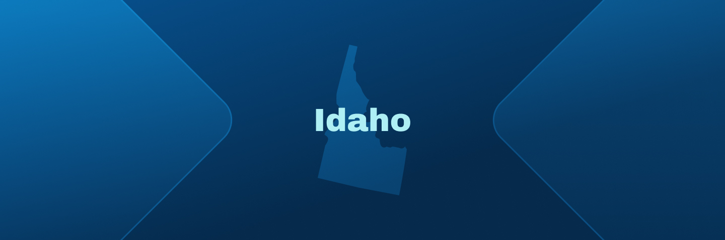 Image with state of Idaho, how to get your Idaho boating license concept.