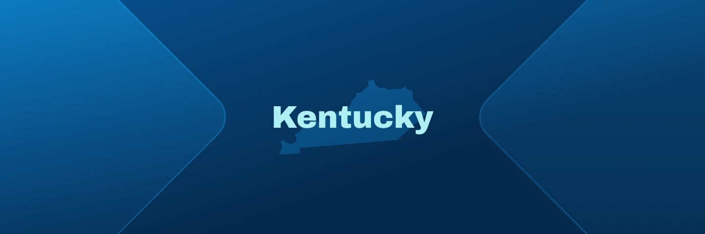 Image with state of Kentucky, how to get your Kentucky boating license concept. 