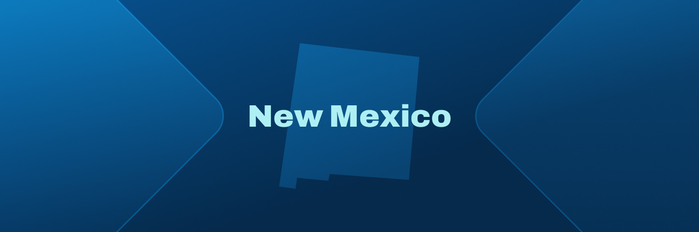Image with state of New Mexico, how to get your New Mexico boating license concept.