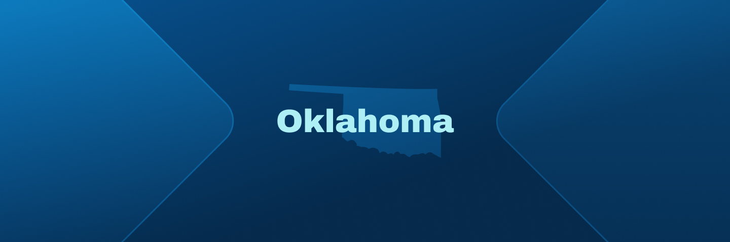 Image with state of Oklahoma, how to get your Oklahoma boating license concept.