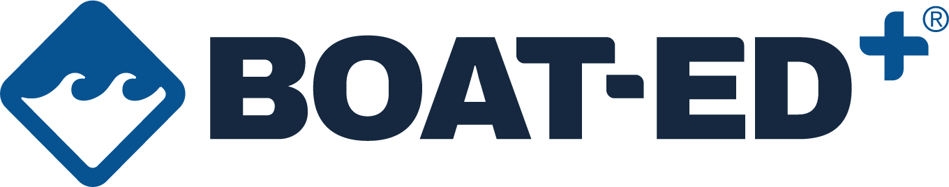 Boat-Ed plus logo on white background.
