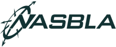 Black NASBLA logo on white background, accredited boat course concept.
