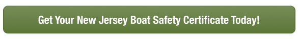 CTA button with text get your New Jersey boat safety certificate, rent a boat in New Jersey concept.