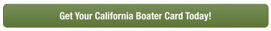 Green CTA button with text get your CA boater card, rent a boat in California concept.